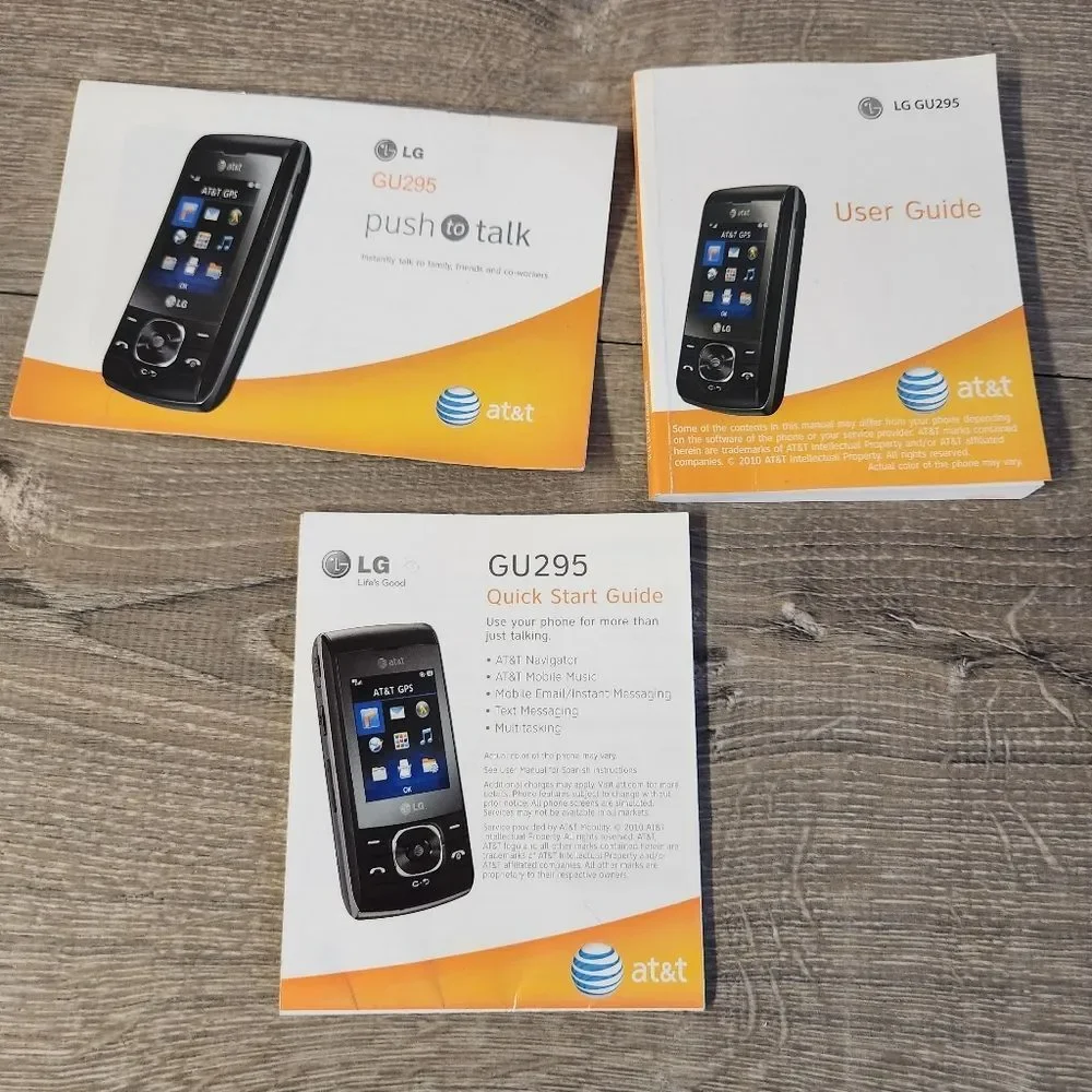 LG GU295 AT&T Cellular 3G Slider Push To Talk‎ Cellular Mobile Phone Black